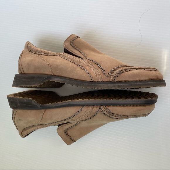 Bed/stu mens slip on leather loafer stitching detail size 13 tan - Picture 10 of 14